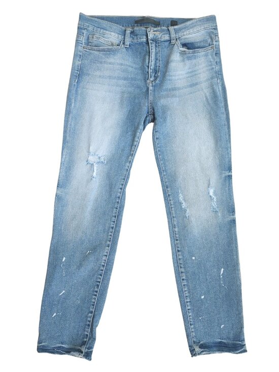 Sp Black Label Denim - SP BLACK LABEL Distressed Paint Splatter Skinny Jeans - Size 31